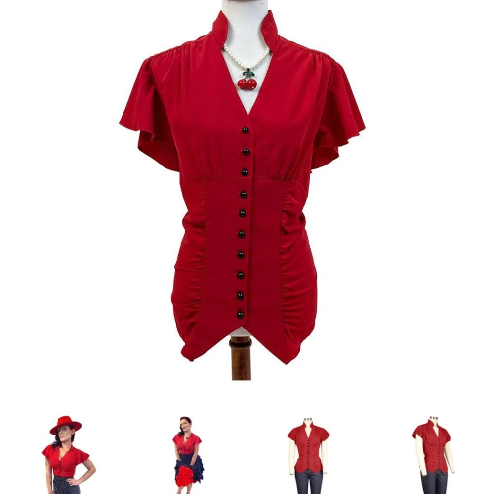 Vintage style red top